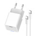 ColorWay Мережевий зарядний пристрій ColorWay GaN Mini 35W PD Port PPS USB-C White (CW-CHS056PDC-WT) + кабель USB Type-C