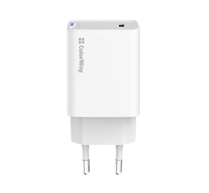 ColorWay Мережевий зарядний пристрій ColorWay GaN Mini 45W PD Port PPS USB-C White (CW-CHS057PD-WT)