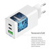 ColorWay Мережевий зарядний пристрій ColorWay GaN Mini 65W PD Port PPS USB (USB-2C1A) White (CW-CHS058PDCL-WT) + кабель Type-C&Lightning