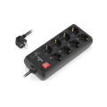 REAL-EL Фільтр живлення REAL-EL RS-Protect 805 1.8м Black (EL122300042)