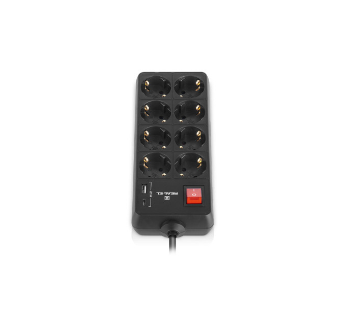 REAL-EL Фільтр живлення REAL-EL RS-Protect 805 3м Black (EL122300043)