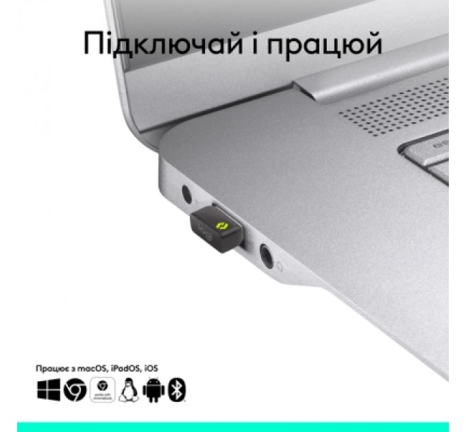 Logitech Адаптер Logitech BOLT Receiver USB-C - 2.4GHZ (L956-000157)