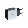 Tecro Сетевое зарядное устройство Tecro (2xUSB, 2.1A) Black, White (TR-CHG02-BW)