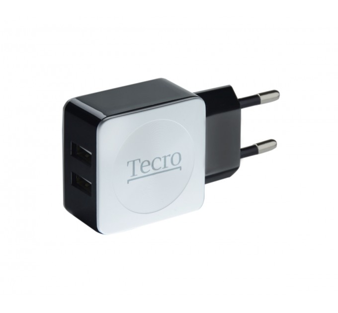 Tecro Сетевое зарядное устройство Tecro (2xUSB, 2.1A) Black, White (TR-CHG02-BW)