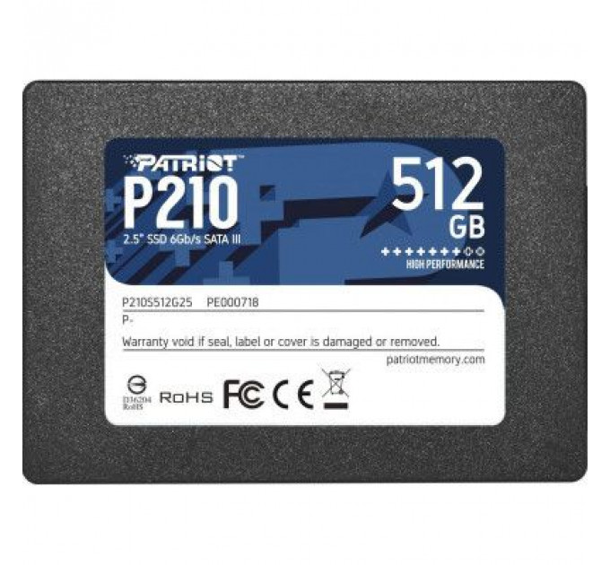 Накопичувач SSD 2.5" 512GB Patriot (P210S512G25)
