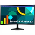 Samsung Монiтор Samsung 24" Essential S3 LS24D360 (LS24D360GAIXUA) VA Black Curved 100Hz