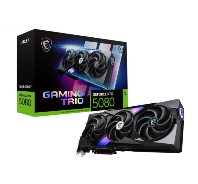 Відеокарта PCIE16 RTX5080 16GB GDDR7 RTX5080 16G GAM TRIO OC MSI