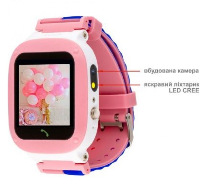 Amigo Смарт-годинник Amigo GO004 Splashproof Camera+LED Pink (746404)