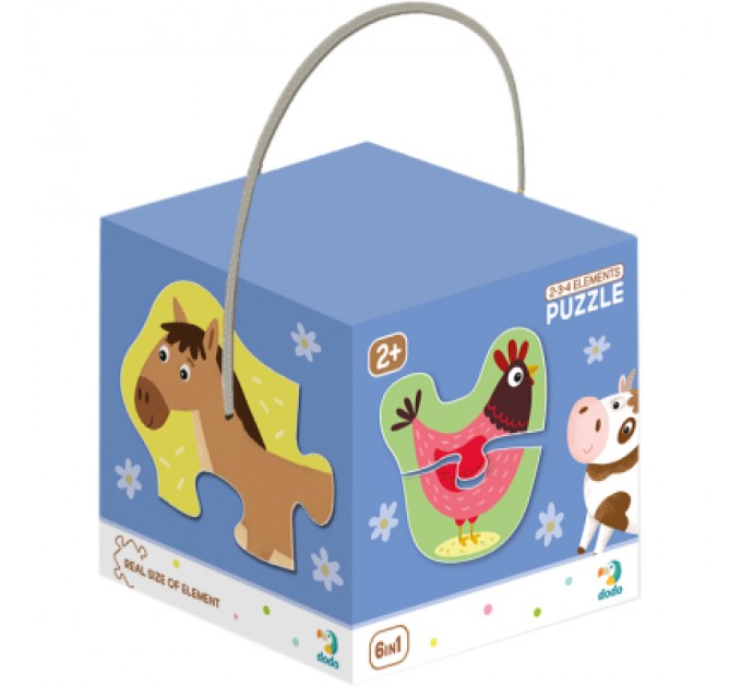 Пазл DoDo 2-3-4 елементи Домашні тварини (300152)