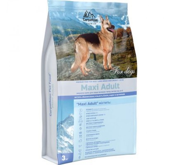 Carpathian Pet Food Сухий корм для собак Carpathian Pet Food Maxi Adult 3 кг (4820111140855)