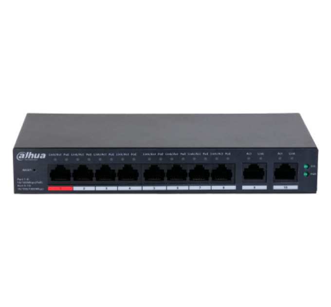 Dahua Комутатор мережевий Dahua DH-CS4010-8ET-110