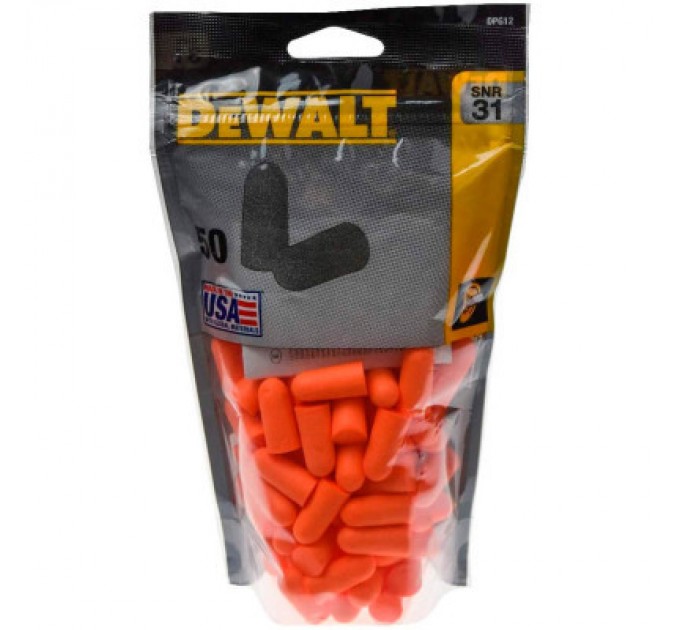 DeWALT Беруші DeWALT одноразові, помаранчеві, 50 шт (DPG12BG50)