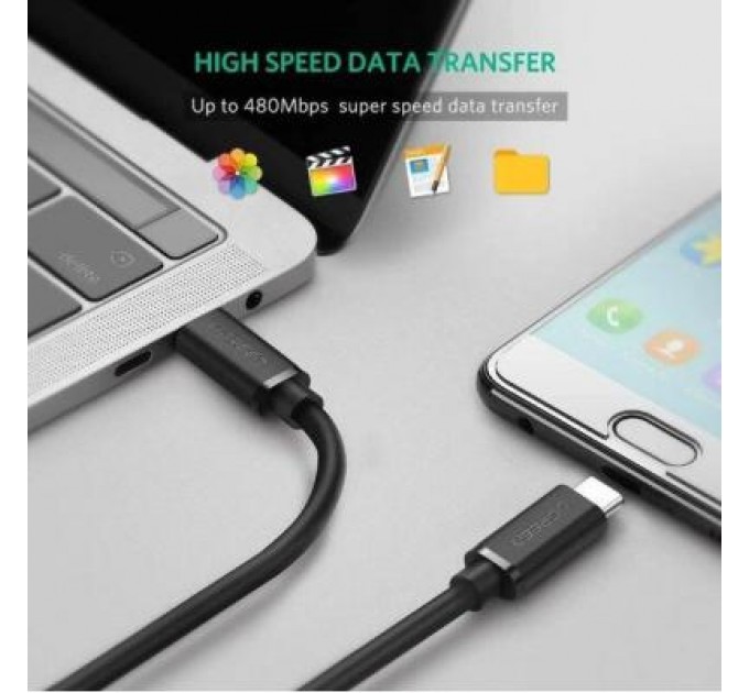Ugreen Дата кабель USB-C to USB-C 1.0m US286 3A Black Ugreen (50997)