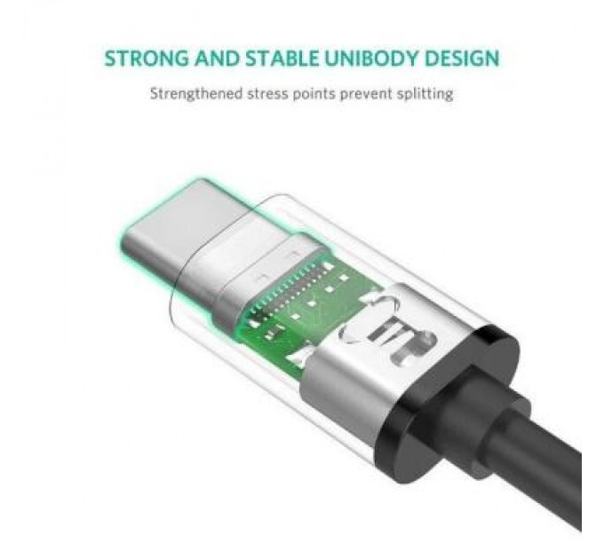 Ugreen Дата кабель USB-C to USB-C 1.0m US286 3A Black Ugreen (50997)