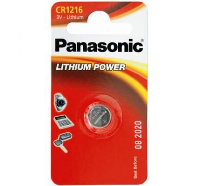 Panasonic Батарейка Panasonic CR 1216 * 1 LITHIUM (CR-1216EL/1B)