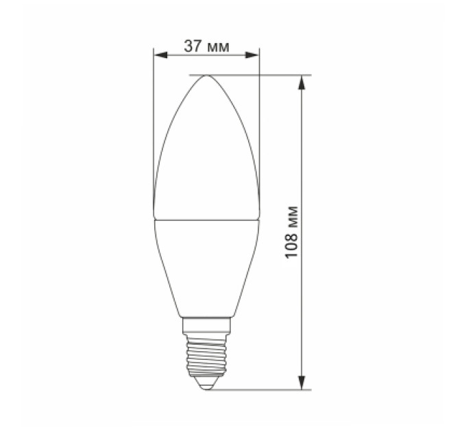 Videx Лампочка Videx LED C37h 4.9W E14 4100K (VL-C37h-49144)