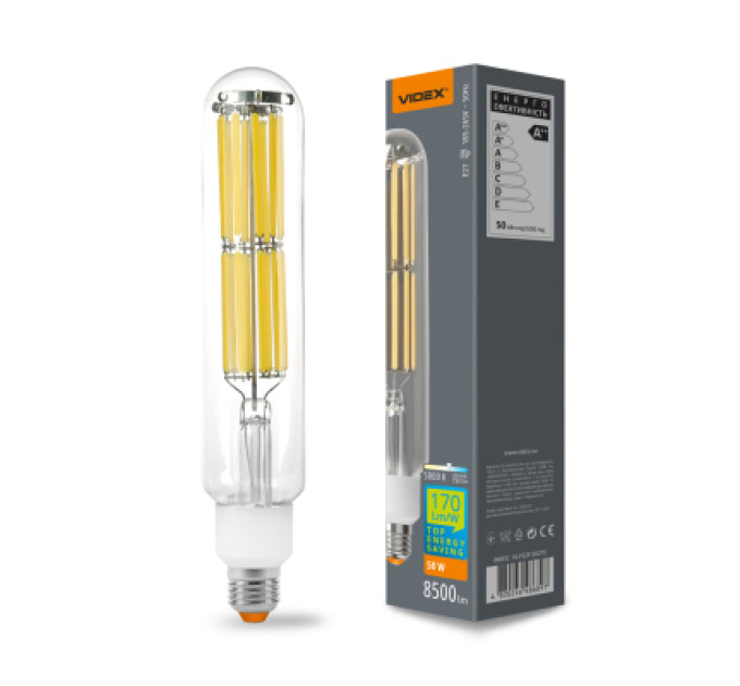 Videx Лампочка Videx LED Filament T52F 50W E27 5000K (VL-T52F-50275)