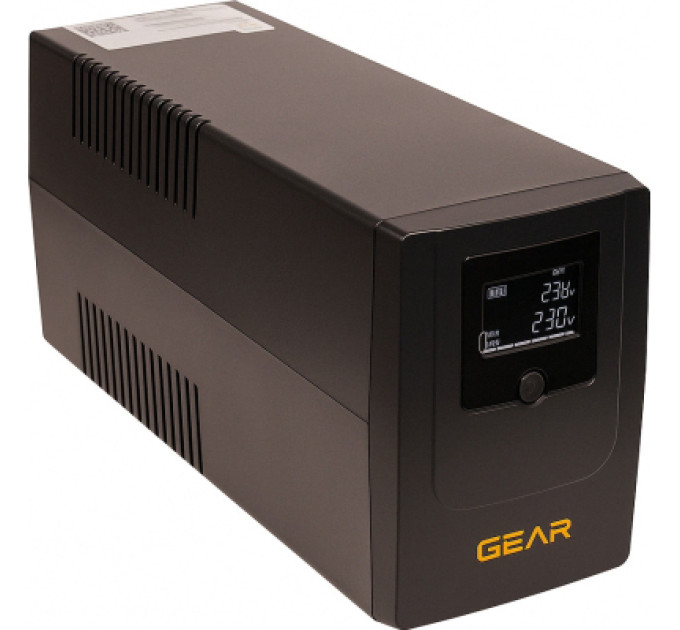 GEAR Пристрій безперебійного живлення GEAR GU-1200PLCD