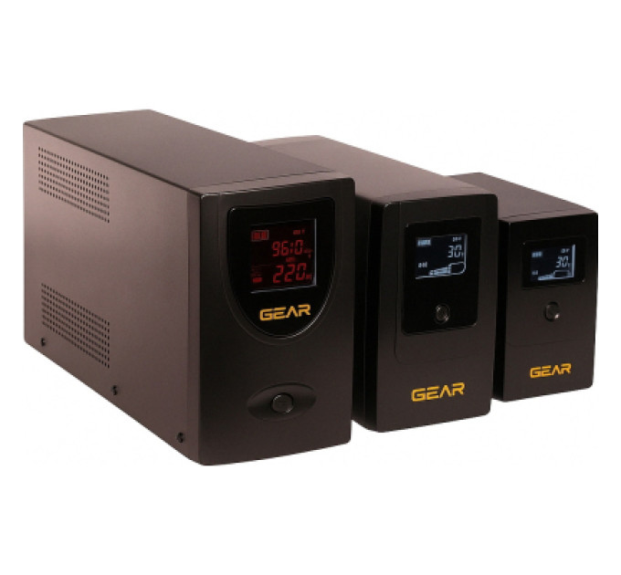 GEAR Пристрій безперебійного живлення GEAR GU-1200PLCD