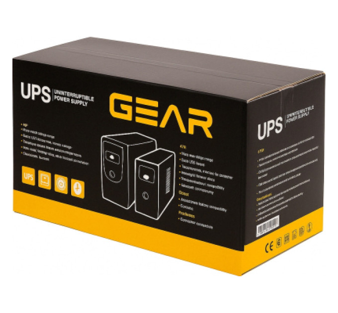 GEAR Пристрій безперебійного живлення GEAR GU-1500MLCD
