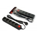FrimeCom Фільтр живлення FrimeCom (FC-B2005W 1.8 B) 5 розеток, 1.8 м, чорний