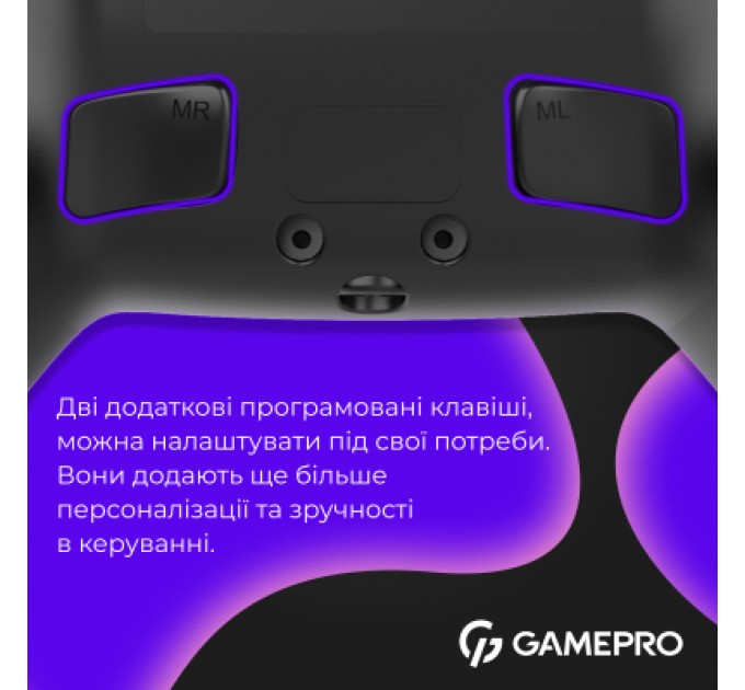 GamePro Геймпад GamePro 2.4G/BT 5.1/USB (Switch/PC/PS/iOS/Android) RGB Black (GPS20B)