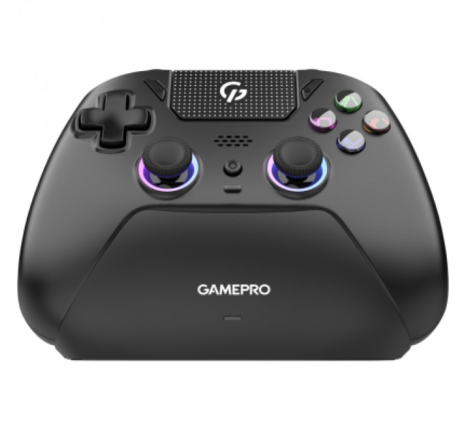 GamePro Геймпад GamePro із зарядною станцією 2.4G/BT 5.1/USB (Switch/PS/PC/iOS/Android) RGB Black (GPS20BDOC)