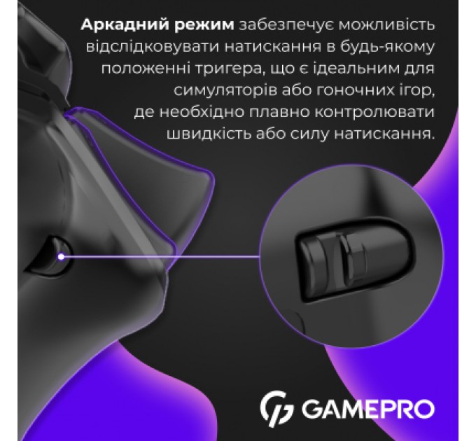 GamePro Геймпад GamePro із зарядною станцією BT 5.3/USB/2.4 ГГц (Switch/PC/iOS/Android) RGB Black (GPX13BDOC)