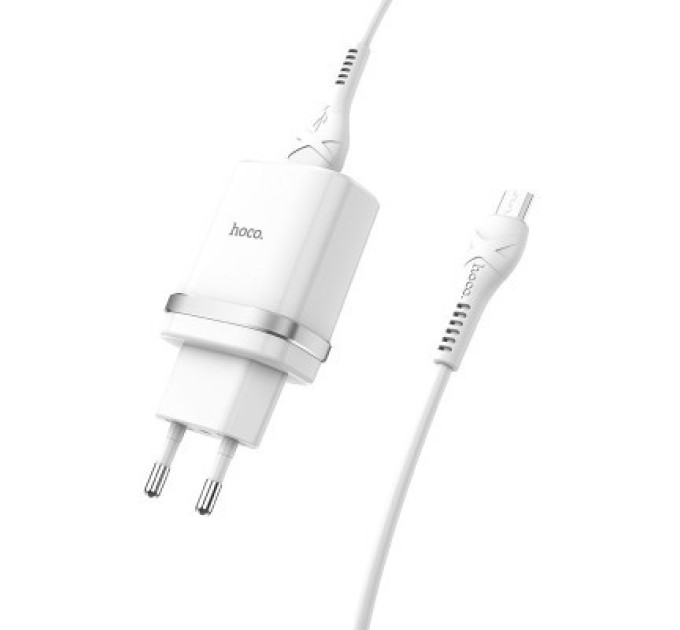 HOCO Зарядний пристрій HOCO C12Q Smart QC3.0 charger set(Micro) White (6931474716286)