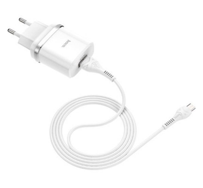 HOCO Зарядний пристрій HOCO C12Q Smart QC3.0 charger set(Micro) White (6931474716286)