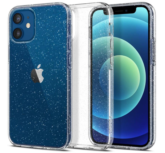 Spigen Чохол-накладка Spigen Liquid Crystal Glitter для Apple iPhone 12 Mini Crystal Quartz (ACS01741)