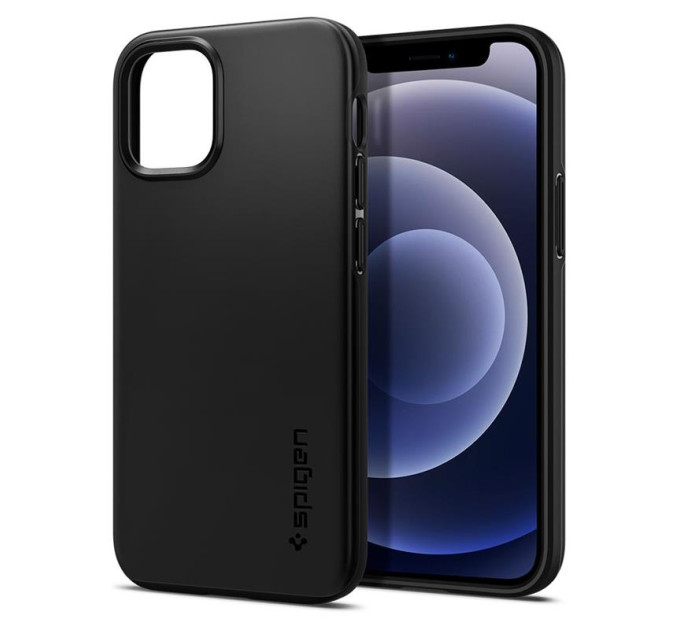 Spigen Чохол-накладка Spigen Thin Fit для Apple iPhone 12 Mini Black (ACS01739)