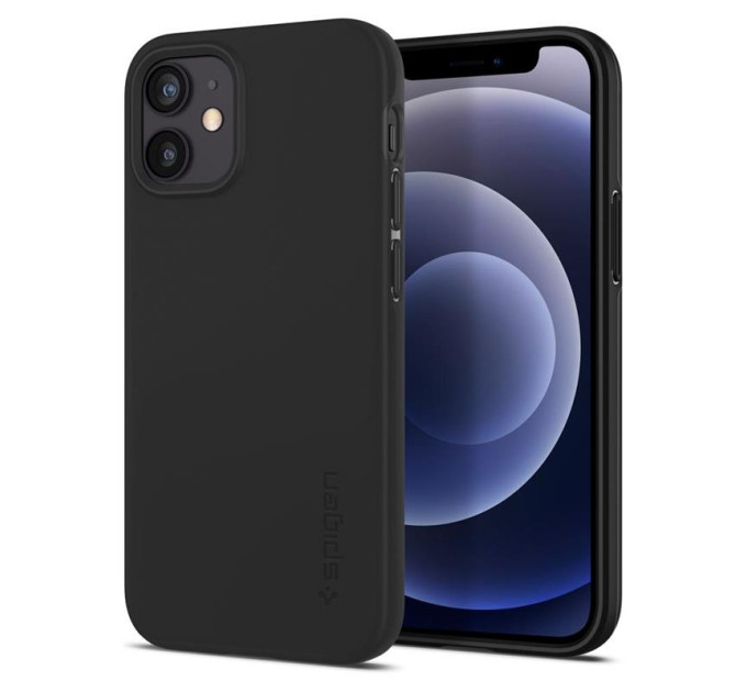 Spigen Чохол-накладка Spigen Thin Fit для Apple iPhone 12 Mini Black (ACS01739)