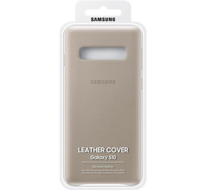 Samsung Чохол-накладка Samsung Leather Cover для Samsung Galaxy S10 SM-G973 Gray (EF-VG973LJEGRU)