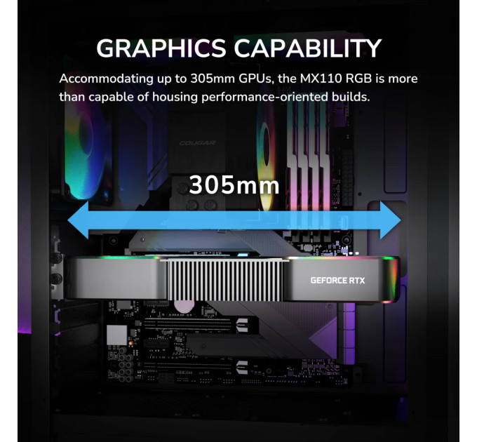 Cougar Корпус Cougar MX110 RGB Black без БЖ