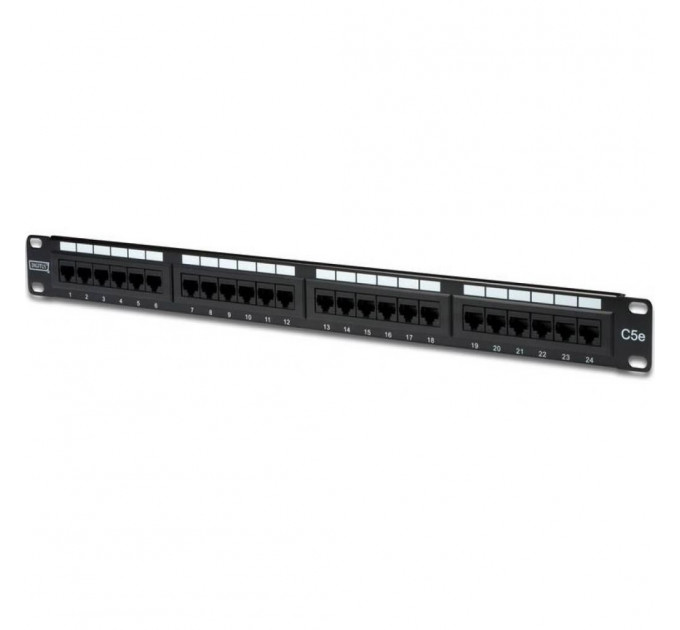 Патч-панель Digitus 19" 1U 24 порта 5e UTP в сборе (DN-91524U)