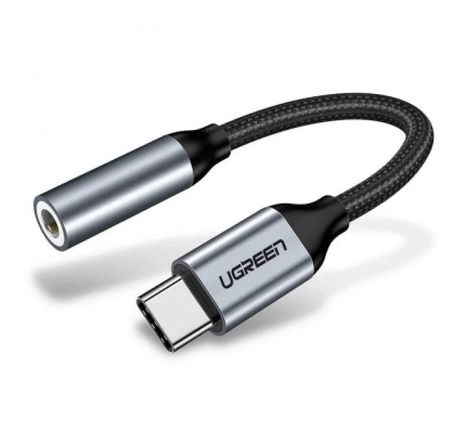 Ugreen Перехідник USB-C to 3.5mm F 0.10m AV142 (Gray) Ugreen (30632)