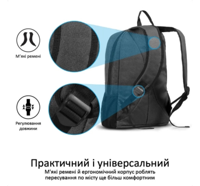 Promate Рюкзак для ноутбука Promate 15.6" Alpha-BP black (alpha-bp.black)