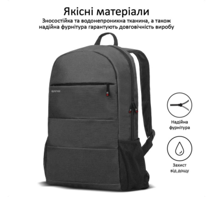 Promate Рюкзак для ноутбука Promate 15.6" Alpha-BP black (alpha-bp.black)