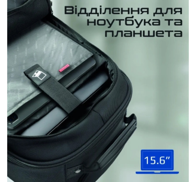 Promate Рюкзак для ноутбука Promate 15.6" Compact-TR black (compact-tr.black)