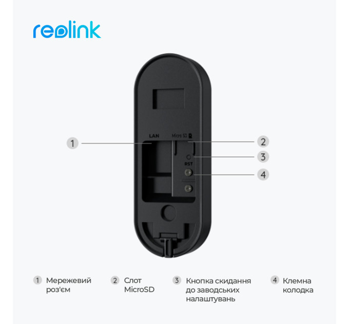 Reolink Відеодзвінок Reolink D340W (Video Doorbell WiFi)