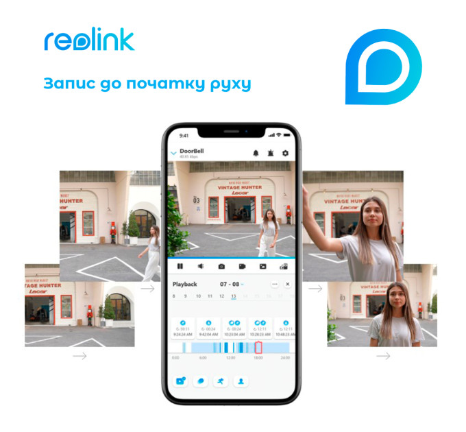 Reolink Відеодзвінок Reolink D340W (Video Doorbell WiFi)