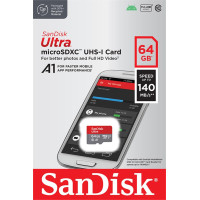 Карта пам'яті SanDisk 64GB microSDXC class 10 UHS-I A1 (SDSQUAB-064G-GN6MN)