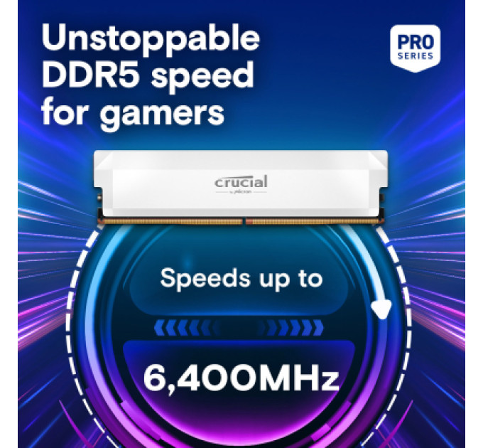 Crucial Модуль пам'яті для комп'ютера DDR5 32GB (2x16GB) 6000 MHz Pro Overclocking Micron (CP2K16G60C36U5W)