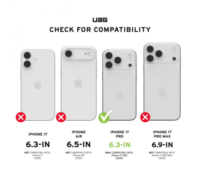 UAG Скло захисне UAG iPhone 17 Pro Transparent (14438311VNA)