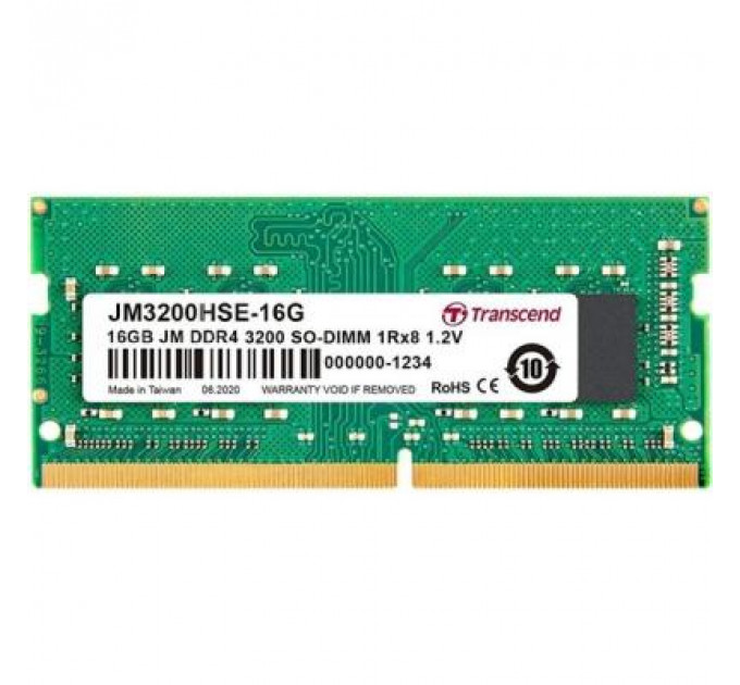 Модуль пам'яті для ноутбука SoDIMM DDR4 16GB 3200 MHz Transcend (JM3200HSE-16G)