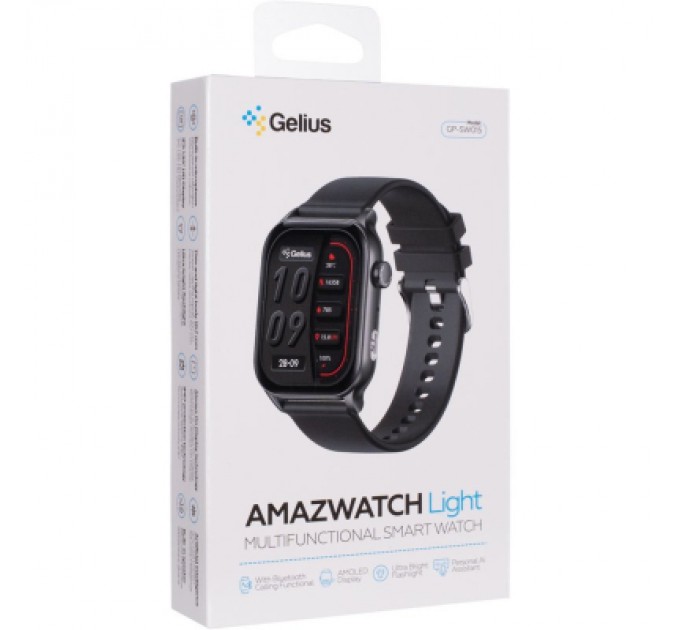 Gelius Смарт-годинник Gelius GP-SW015 Amazwatch Light Black (2099901012722)