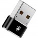 Baseus Перехідник USB 2.0 AF to USB-C black Baseus (CAAOTG-01)