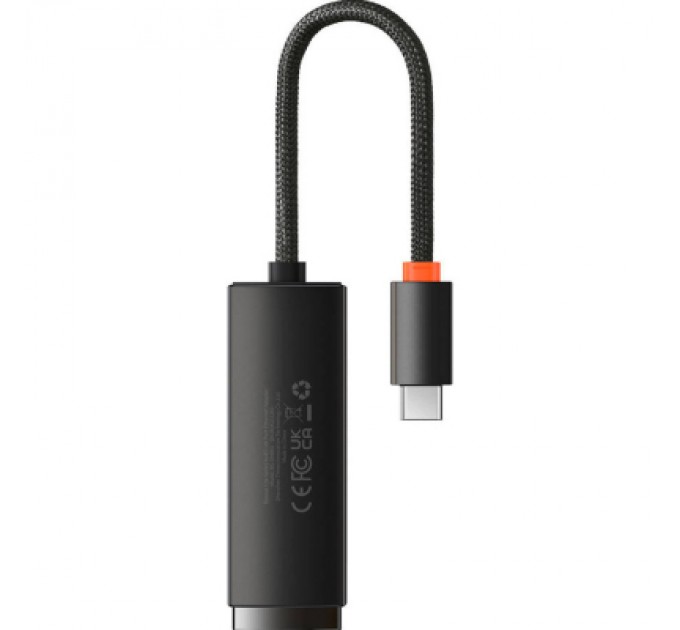 Baseus Перехідник USB-C to RJ45 Ethernet 1000Mbps black Baseus (WKQX000301)