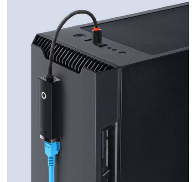Baseus Перехідник USB-C to RJ45 Ethernet 1000Mbps black Baseus (WKQX000301)